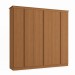 Guarda-Roupa Casal 6 Portas 3 Gavetas R583 Canela - Kappesberg