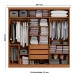 Guarda-Roupa Casal 6 Portas 3 Gavetas R583 Canela - Kappesberg