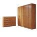 Guarda-Roupa Luna 6 Portas 2 Gavetas com Cômoda 2 Portas 5 Gavetas Cinamomo - Panorama Móveis