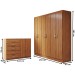 Guarda-Roupa Luna 6 Portas 2 Gavetas com Cômoda 2 Portas 5 Gavetas Cinamomo - Panorama Móveis