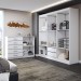 Guarda-Roupa Luna 6 Portas 2 Gavetas com Cômoda 2 Portas 5 Gavetas Branco - Panorama Móveis