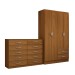 Guarda-Roupa Mila 4 Portas 2 Gavetas com Cômoda 10 Gavetas Cinamomo - Panorama Móveis