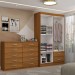 Guarda-Roupa Mila 4 Portas 2 Gavetas com Cômoda 10 Gavetas Cinamomo - Panorama Móveis