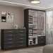 Guarda-Roupa Mila 4 Portas 2 Gavetas com Cômoda 10 Gavetas Preto - Panorama Móveis