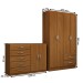 Guarda-Roupa Bella 4 Portas 2 Gavetas com Cômoda 2 Portas 5 Gavetas Cinamomo - Panorama Móveis
