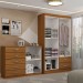 Guarda-Roupa Bella 4 Portas 2 Gavetas com Cômoda 2 Portas 5 Gavetas Cinamomo - Panorama Móveis