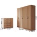 Guarda-Roupa Casal Aurora 6 Portas 2 Gavetas com Cômoda 1 Portas 5 Gavetas Demolição - Panorama Móveis