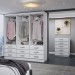 Guarda-Roupa Casal Stella 6 Portas 9 Gavetas com Cômoda 5 Gavetas Branco - Panorama Móveis