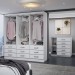 Guarda-Roupa Casal Grace 6 Portas 9 Gavetas com Cômoda 1 Porta 5 Gavetas Branco - Panorama Móveis