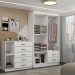 Guarda-Roupa Solteiro Noah 4 Portas 2 Gavetas com Cômoda 1 Porta 5 Gavetas Branco - Panorama Móveis