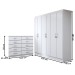 Guarda-Roupa Casal Harper 6 Portas 2 Gavetas com Cômoda 10 Gavetas Branco - Panorama Móveis
