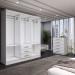 Guarda-Roupa Casal Simon 6 Portas 3 Gavetas com Cômoda 5 Gavetas Branco - Panorama Móveis
