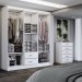 Guarda-Roupa Casal Caleb 6 Portas 2 Gavetas com Cômoda 5 Gavetas Branco - Panorama Móveis