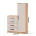 Cômoda Aurora 4 Gavetas 1 Porta Freijo/White Laca - Genialflex