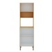Torre Quente Simples 3 Portas Freijo/White Laca Brilho