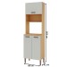 Torre Quente Simples 3 Portas Freijo/White Laca Brilho
