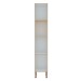 Paneleiro 1 Porta 3 Prateleiras Freijo/White Laca Brilho - Genialflex
