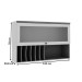 Armáreo Aéreo Cozinha 120cm Mini Boreal 100% Mdf 1 Porta Basculante Vidro Branco/Fendi - Genialflex