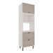 Torre Quente Iluminata 2 Portas 1 Gaveta 4 Prateleiras 100% Mdf Branco/Fendi - Genialflex