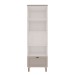 Torre Quente Iluminata 2 Portas 1 Gaveta 4 Prateleiras 100% Mdf Branco/Fendi - Genialflex