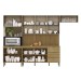 Cozinha Completa Glam 10 Portas 3 Gavetas Ripado 3d Freijo/Vanilla -  Kits Paraná