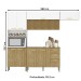 Cozinha Compacta Urbane 12 Portas 2 Gavetas Ripado 3d Freijo/Supremo - Kits Paraná