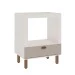Balcão de Cozinha 70cm Iluminata 100% Mdf com Espaço para Forno Branco/Fendi - Genialflex