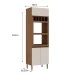 Torre Quente 1300 3 Portas Ebano Fosco/Off White Fosco - Genialflex