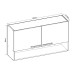 Armário Aéreo Cozinha Conecta 2 Portas Ebano Fosco/Off White Fosco - Genialflex