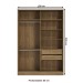 Closet  Adapt 2 Gavetas 6 Prateleiras Arm158bmdp Nogueira/Branco - Kappesberg