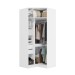 Guarda-Roupa Solteiro Modular Adapt 2 Gavetas 5 Prateleiras Branco - Kappesberg