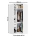 Guarda-Roupa Solteiro Modular Adapt 2 Gavetas 5 Prateleiras Branco - Kappesberg