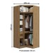 Modulo Guarda-Roupa de Canto Adapt 2 Gavetas 5 Prateleiras Nogueira - Kappesberg