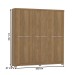 Guarda-Roupa Casal E530 6 Portas 2 Gavetas Nogueira - Kappesberg