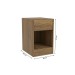 Mesa de Cabeceira N529 1 Gaveta Nogueira - Kappesberg