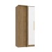 Guarda-Roupa Solteiro Modulado N530 1 Porta Nogueira/Branco - Kappesberg