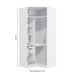 Guarda-Roupa Solteiro Modulado N531 2 Portas 2 Gavetas Branco - Kappesberg