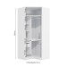 Guarda-Roupa Solteiro Modulado N531 2 Portas 2 Gavetas Branco/Macadâmia - Kappesberg