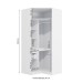 Guarda-Roupa Solteiro Modulado N531 2 Portas 2 Gavetas Branco/Nogueira - Kappesberg