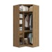 Guarda-Roupa Solteiro Modulado N531 2 Portas 2 Gavetas Nogueira - Kappesberg