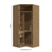 Guarda-Roupa Solteiro Modulado N531 2 Portas 2 Gavetas Nogueira/Branco - Kappesberg