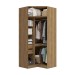 Guarda-Roupa Solteiro Modulado N531 2 Portas 2 Gavetas Nogueira/Branco - Kappesberg