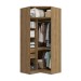 Guarda-Roupa Solteiro Modulado N531 2 Portas 2 Gavetas Nogueira/Macadâmia - Kappesberg