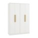 Guarda-Roupa Solteiro N536 4 Portas 2 Gavetas Branco - Kappesberg