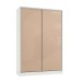 Guarda-Roupa Solteiro N537 2 Portas 2 Gavetas Branco/Macadâmia - Kappesberg
