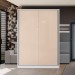 Guarda-Roupa Solteiro N537 2 Portas 2 Gavetas Branco/Macadâmia - Kappesberg