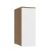 Armário Aéreo para Quarto N551 1 Porta Nogueira/Branco - Kappesberg