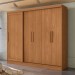 Guarda-Roupa Casal 5 Portas 4 Gavetas N564 Canela - Kappesberg