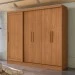 Guarda-Roupa Casal 5 Portas 4 Gavetas N564 Canela - Kappesberg