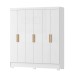 Guarda-Roupa Casal Gliese 6 Portas 2 Gavetas Branco Neve - Mx Móveis